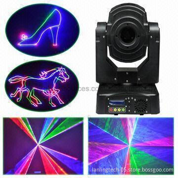 2.5W RGB Full Color Club Lighting, Moving Head Cartoon Laser Stage Lighting with DMX PC Mode